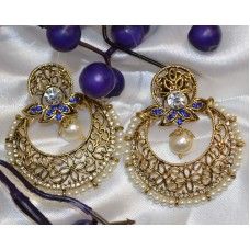 High Ended Designer Earrings in Antique Gold base